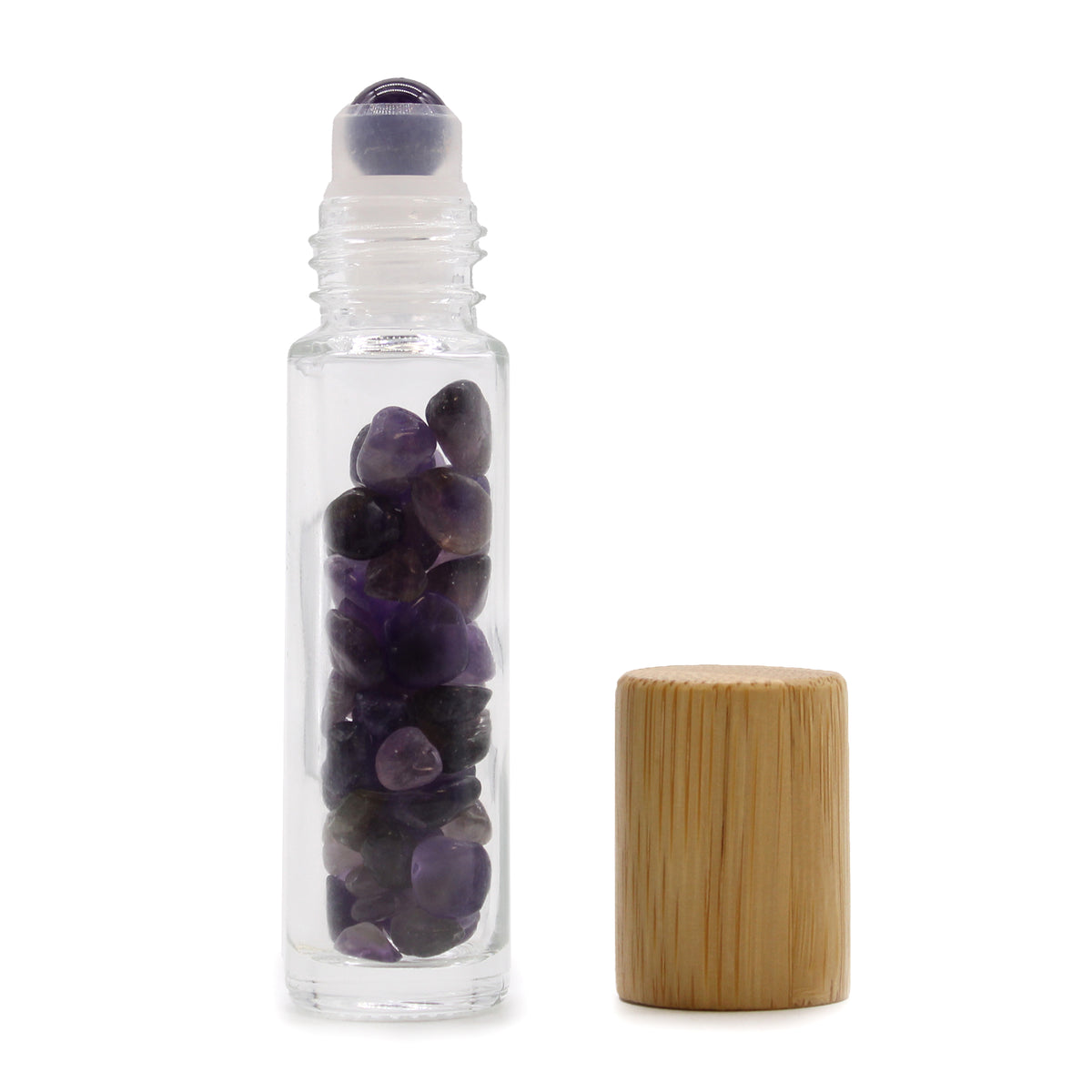 Frasco Roll-On com Cristais de Ametista