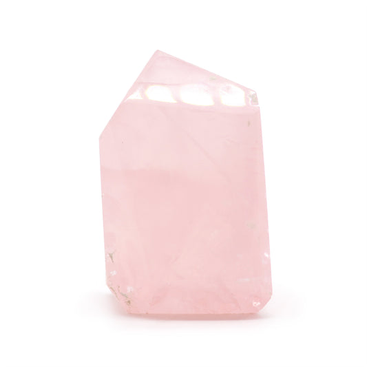 Ponta Natural de Quartzo Rosa - Amor e Harmonia