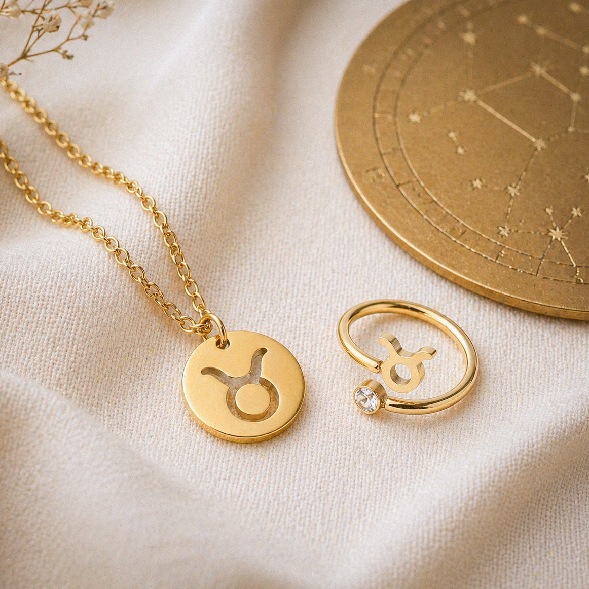 AstroChic Gold Plated Set - Taurus Sign