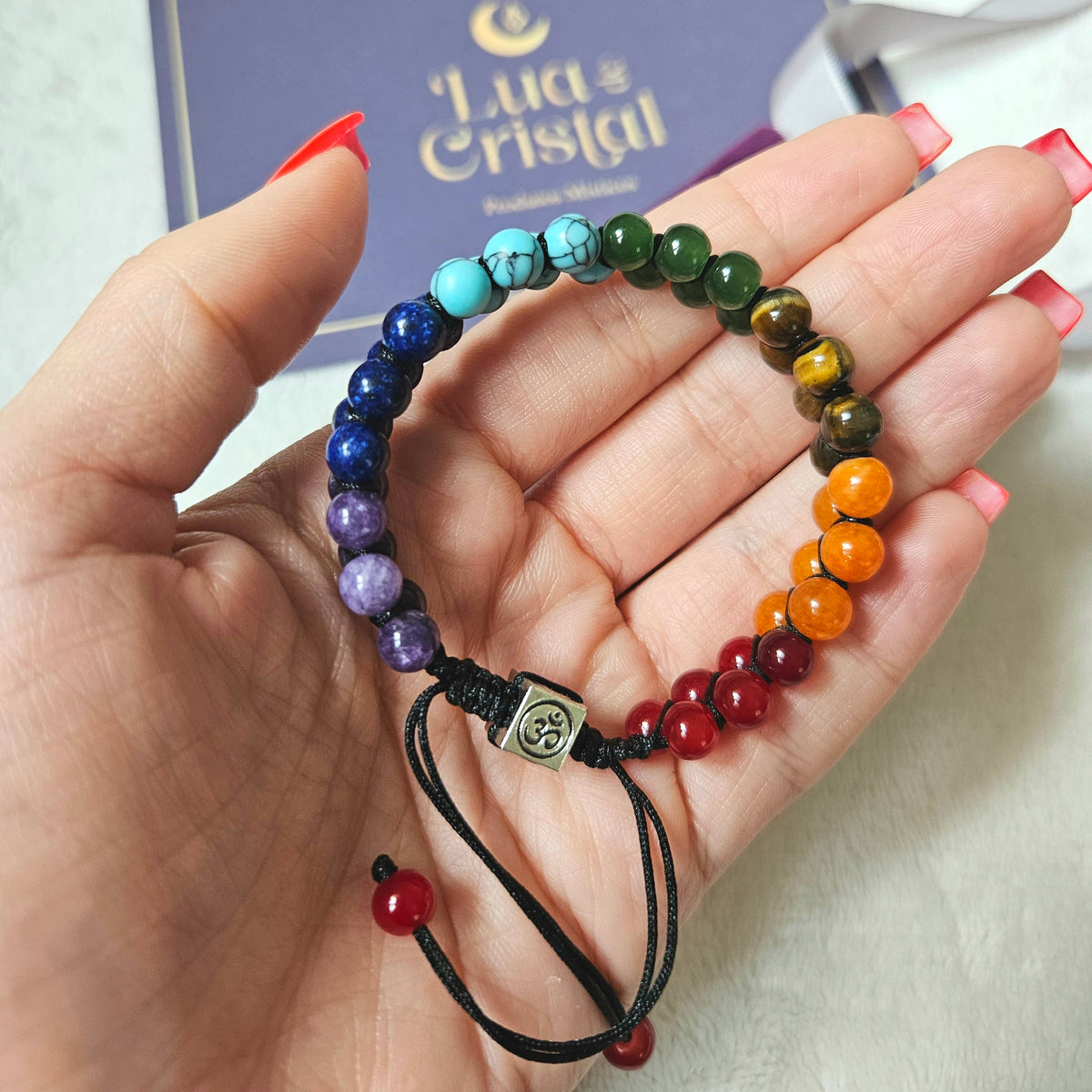 Pulseira dos 7 Chakras - Equilíbrio e Boa Sorte